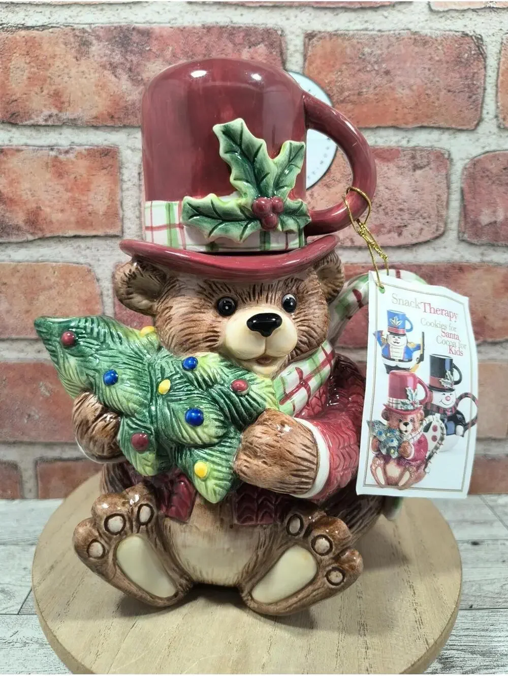 Fitz and Floyd Snack Therapy Cocoa Set Tea Christmas Teddy Bear Teapot and Mug
